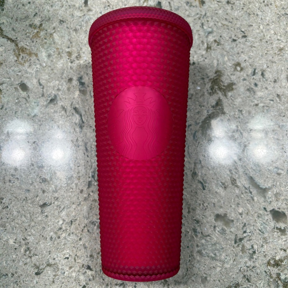 Starbucks Pink Studded Tumbler Venti 24oz Reusable Cold Cup With Lid NO STRAW